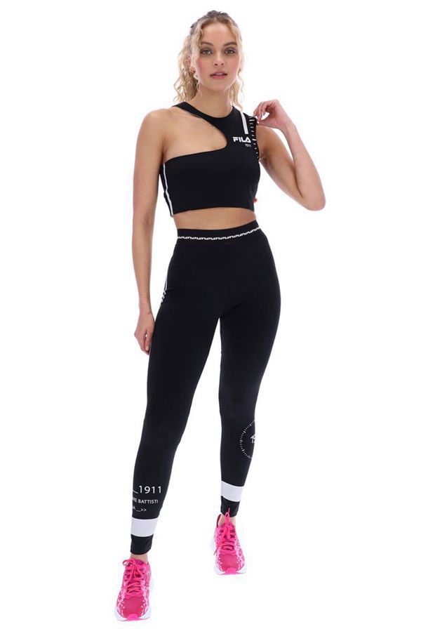 Leggins Fila Mujer Negras - Pam Digit Entry - España 479630IBK